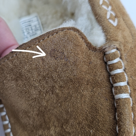 UGG Ansley Women's Brown Suede Slippers with Sheepskin Lining 8 - Picture 12 of 12